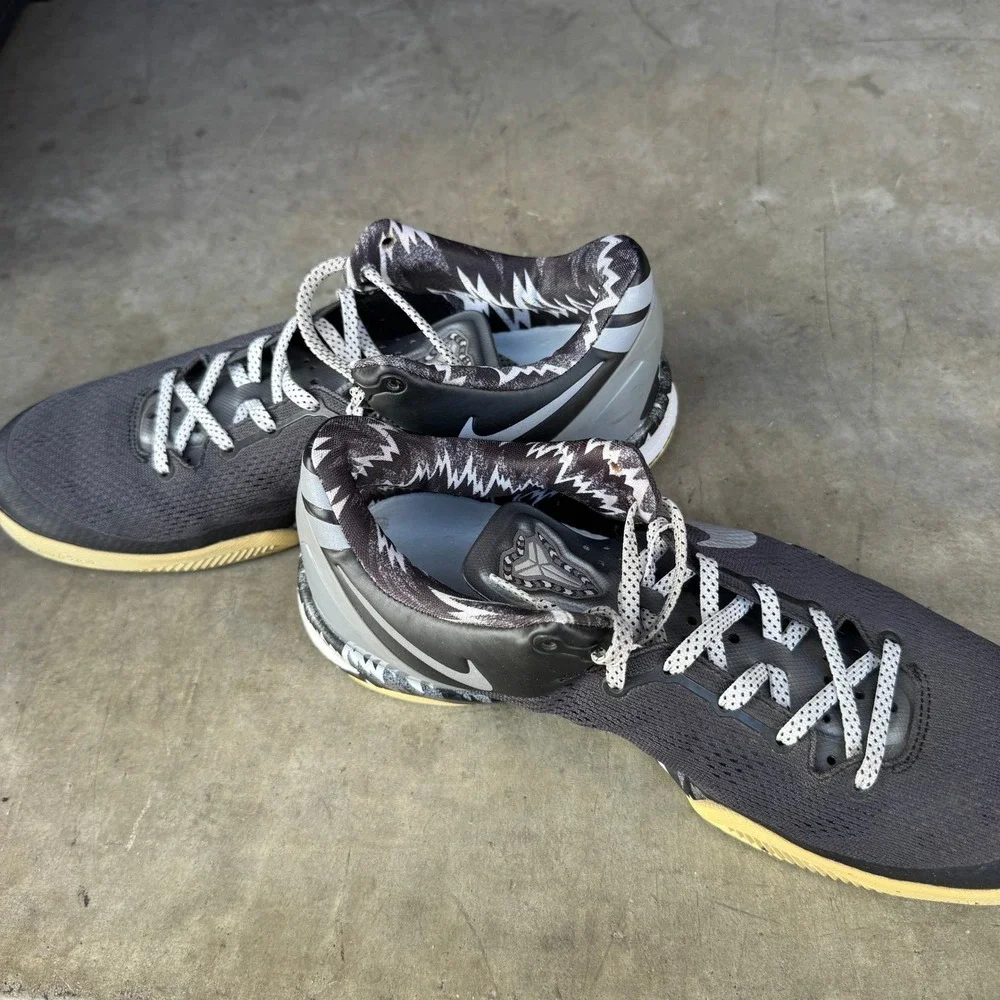 Nike Kobe 8 System BHM Philippines Men 10 Gray Geometric 583659-001 Sneaker Shoe